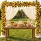 8Ft Sunflower Garland 4 Pack Artificial Sunflowers Hanging Vines Summer Garland Spring Flower Garland Decorations for Baby Shower Wedding Party Kitchen Birthday Bedroom Wall Decor (Yellow)